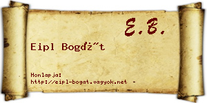 Eipl Bogát névjegykártya